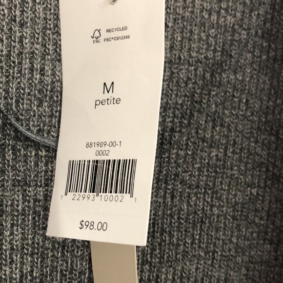 Banana Republic Petite Open Cardigan Braid detail MP, NWT - Picture 4 of 8